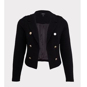 Torrid Military ponte black crap jacket sz1